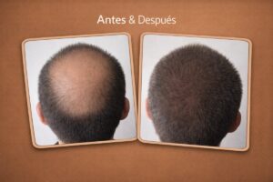 Antes y después de un trasplante capilar en Turquía con Global Health Hair
