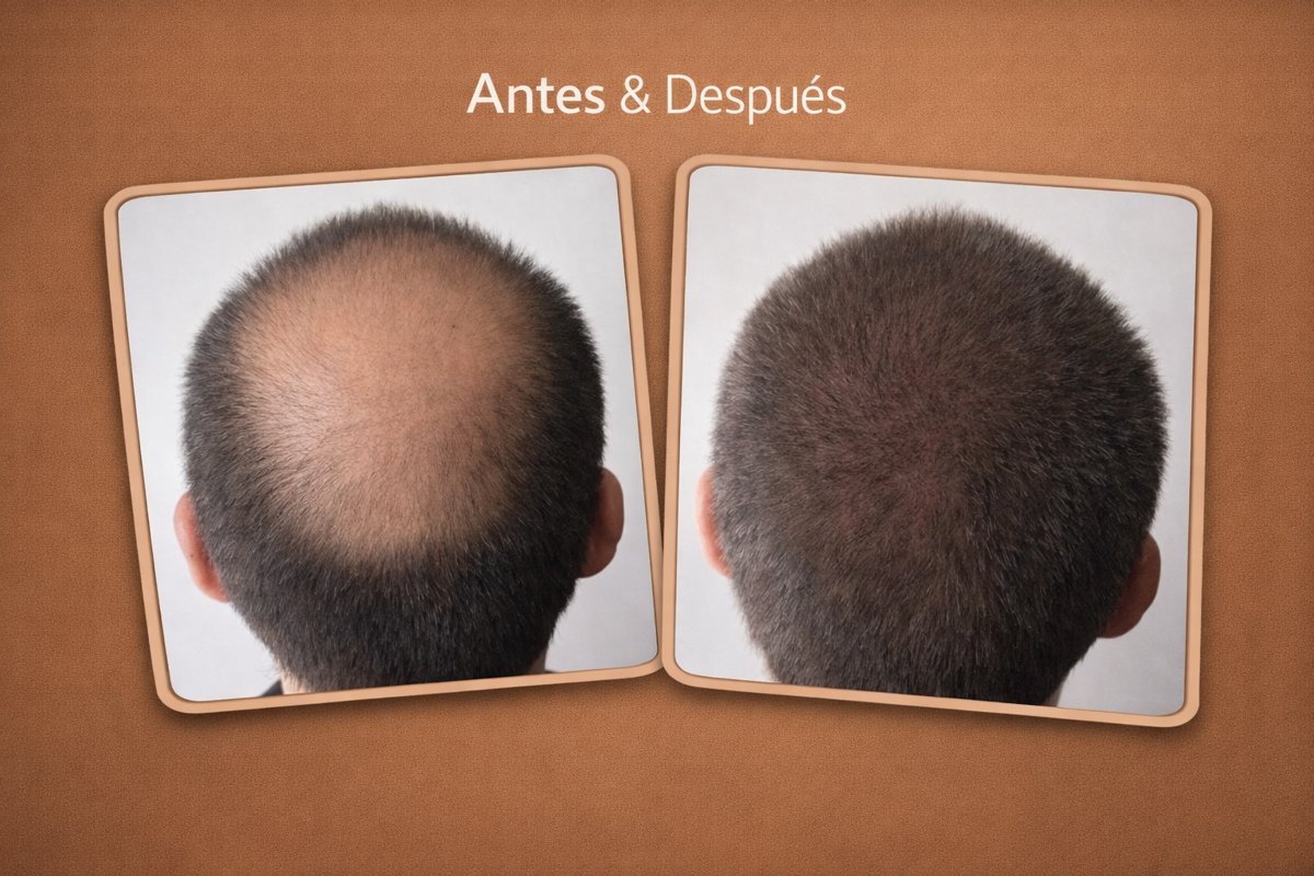 Antes y después de un trasplante capilar en Turquía con Global Health Hair