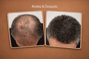Antes y después de un trasplante capilar en Turquía con Global Health Hair